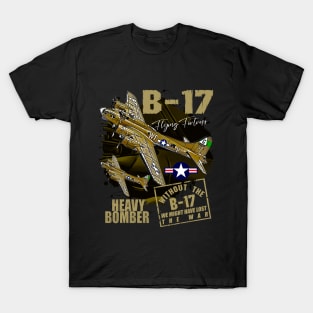 B-17 Flying Fortress heavy us air force bomber Aircraft T-Shirt